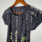 Ted Baker 100% silk floral short sleeve dress scoop neck lightweight size US 2 Photo 2