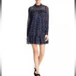 Kate Spade New York Glitter Leopard Light Adriatic Blue/Black Metallic Dress
L Blue Size L Photo 1