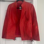 KENZO 100% Lamb leather jacket Orange Size 40 Photo 2
