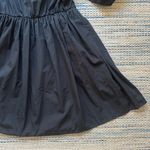 Madewell NWT  Poplin Crewneck Bubble-Sleeve Mini Dress in True Black Size 8 Photo 5