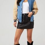BLANK NYC  Varsity Jacket in Crash Course Womens Denim Jean Boyfriend Photo 13