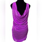 Urban Outfitters Dua Cowl Neck Purple Sequin Glitz Glam Bodycon Mini Dress Photo 1