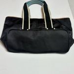 Coach  Hampton Black Nylon Leather Trim Tote Mini Bag Purse Photo 2