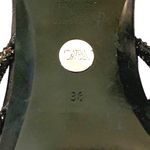 ZARA  Kitten Rhinestone Heel Black Strappy Knot Sandals 7.5 Wedding Cruise Resort Photo 8