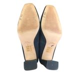 J.Crew Block Heel Suede Pumps AV984 Black Leather Heels Closed Toe‎ Women's 6 Photo 6