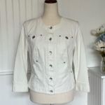 Calvin Klein Classic  White Denim Jacket Photo 5
