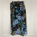 Pantology Vintage Y2K Floral Maxi Skirt Leather Belt Stretch Waist Fairy Large Black Photo 1