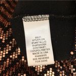 Curvy Sense Sequin Zigzag Striped Black Rose Gold Halter Bodycon Mini Dress Size 2X Photo 5