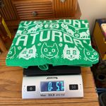 Fruit of the Loom Everyday is Caturday Green Cat T Shirt Size Large Cotton Photo 6