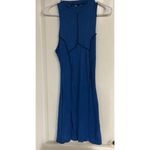 Urban Outfitters ‎ Mini Dress Uo Deja Seamed Mock Neck Cutout Back Blue Medium Photo 1