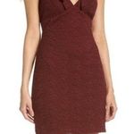 NEW Lulus Ruffle Neck Lace Minidress‎ BURGUNDY Brown Size 12 Photo 0