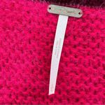 Free People All Mine Slouchy Alpaca Blend Sweater Raspberry Pink Large Oversized Photo 9