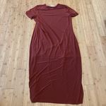 Charles Henry Orange Sheath Maxi Dress Crew Neck Photo 2