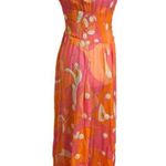 Miss June Scarlett Maxi Dress Women’s One Size Floral Button Front Ruffle Boho Pink Photo 2