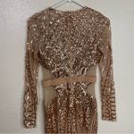 BANJUL  Sequined Nude Bronze Midi Cocktail Dress Party Birthday Size Small Photo 8
