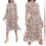 Antonio Melani  whimsical Floral cottagecore feminine coquette flowy midi Dress Photo 1