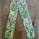 Talbots RVSP Heavy Floral Print w/ Green yellow and Pink Accents Sz 2 Photo 0