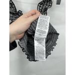 VERO MODA  Vida Extra Cropped Top Women Small White Black Ruffle‎ Smocked Photo 6