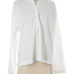 Reiss  Olive Henley Top‎ White Long Sleeve Tee Size Small NWT $120 100% Cotton Photo 0
