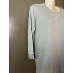 ATM Dress Womens XS Light Blue Long Sleeve Sweatshirt Tunic Pockets Hemp Knit Photo 3