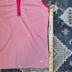 Nike Golf Dri-Fit Womens Victory Stripe Sleeveless Pink & White Polo Shirt Small Photo 7