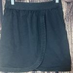 Leifsdottir Gray Wrap Mini Skirt Jeans Size 0 Anthropologie Moto Rock Grunge Photo 0