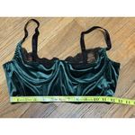 Victoria's Secret VTG Gold Label Wired Velvet Lace Bra Rayon USA Green Sz M 34C Photo 7