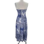 Jaase  Salsa Blue Floral Print Smocked Tiered Maxi Dress Sz XS sundress sun dress Photo 1