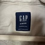 Gap  Women’s Sz S Petite Cream Beige Blazer Two Button Jacket Long Sleeve Photo 6