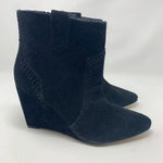 Rebecca Minkoff  Bianca Wedge Booties Black Suede‎ Photo 6