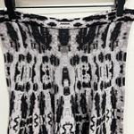 BCBGMAXAZRIA Albie Black & Gray Silk Midi A-Line Skirt Size Large Photo 5