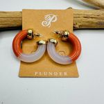 Plunder Sunset Sky Hoop Earrings Gold Photo 1