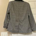 Skylar + Madison Plaid Black Velvet Collar Oversized Blazer Photo 11