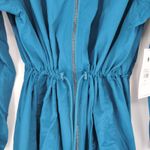 Spiritual Gangster  Natasha Teal Blue Jacket Rain Mac / Trench Coat - Size M -NEW Photo 14