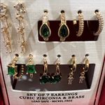 Piper K | Emerald Green Cubic Zirconia Earring Set Photo 2