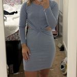 Peach Love  Blue Dress Photo 0