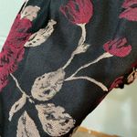 Hutch Anthropologie  Black Red Floral Cowl Neck Knee Length Dress Womens 6 Formal Photo 6