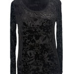 Vera Wang Simply  Black Velvet Burnout Chiffon Hem‎ Size XS Petite Whimsigoth Photo 0