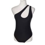 We Wore What  Black Asymmetrical Bodysuit NWT Size Small Revolve Black Bodysuit Photo 0