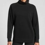 Athleta Cozy Karma Side Zip Black Funnel Neck Sweatshirt Photo 1