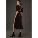 Reformation NWT Jocelyn Velvet Dress Size 12 Wine Holiday Open Back Midi Gown Photo 1