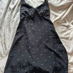 Polka Dot Print Mini Dress Black Size XS Photo 0