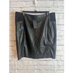 VERO MODA  NWT Black Faux Leather Knee Length  Plus Friendly Party Skirt Size 18 Photo 4