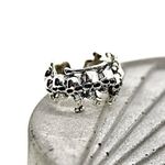 Gothic Skull and Bones Ring Silver Size 8 Photo 1