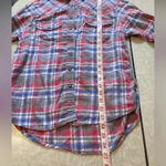 Jachs Girlfriend  Bea Plaid Flannel Snap Button Down‎ Shirt Size S Photo 9