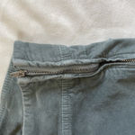 Free People Velvet Crop Flare Pants Green Slim Fit Stretch Corduroy Size M Photo 5