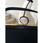 Vintage MM Morris Moskowitz Black Felt & Gold Top Handle Shoulder Bag Photo 3