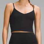 Lululemon Align Cropped Cami Tank Top Black A/B Cup Size 12 Photo 0