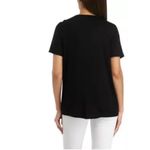 kim rogers Women's Black Honeycomb V-Neck Short Sleeve Flowy Top Size XXL NWT Photo 2