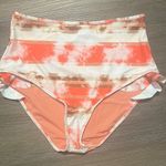 Aerie Orange and Brown Striped Bikini Bottom Photo 0